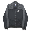 NIKE Mens Black & Dark Grey Sports Zip Jacket S Polyester Track Top