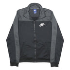 NIKE Mens Black & Dark Grey Sports Zip Jacket S Polyester Track Top