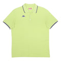 KAPPA Mens Lime Green Short Sleeve Plain L Cotton Polo Shirt Classic Fit