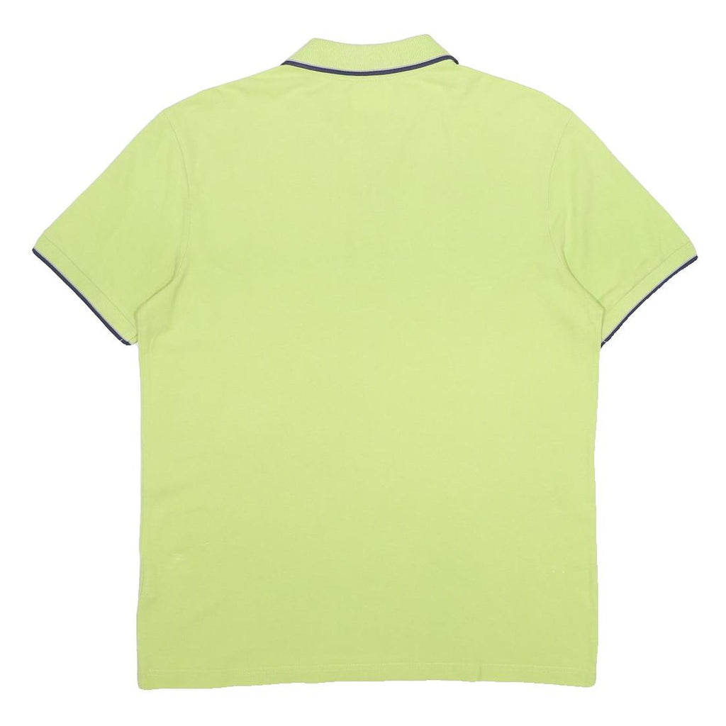 KAPPA Mens Lime Green Short Sleeve Plain L Cotton Polo Shirt Classic Fit