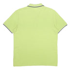 KAPPA Mens Lime Green Short Sleeve Plain L Cotton Polo Shirt Classic Fit