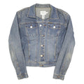 CALVIN KLEIN JEANS Womens Blue Denim Jacket S Cotton Blend Button Classic
