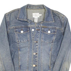CALVIN KLEIN JEANS Womens Blue Denim Jacket S Cotton Blend Button Classic
