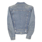 CALVIN KLEIN JEANS Womens Blue Denim Jacket S Cotton Blend Button Classic