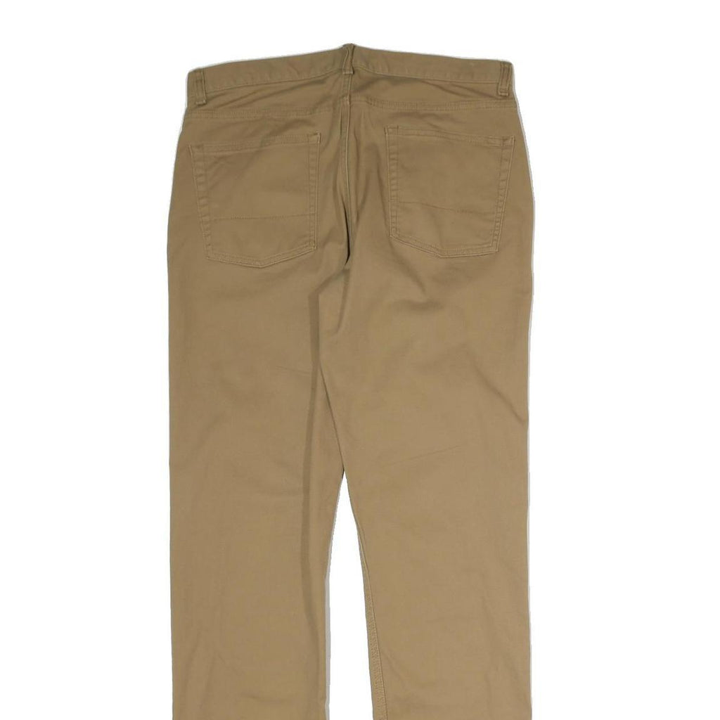 CHAPS Mens Cotton Blend Beige Regular Fit Straight Leg Trousers W32 L33