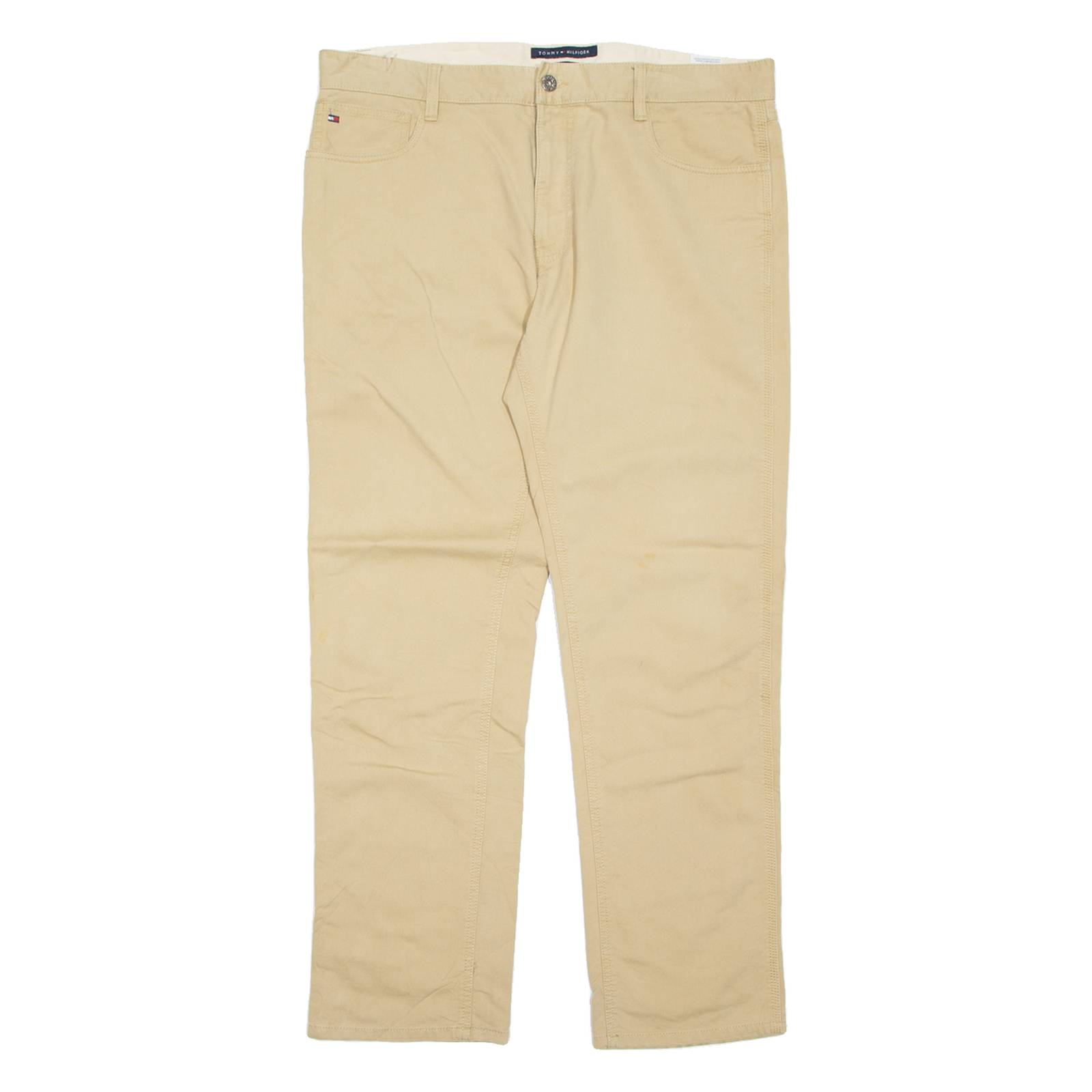 TOMMY HILFIGER Mens Trousers Beige Regular Straight W36 L32