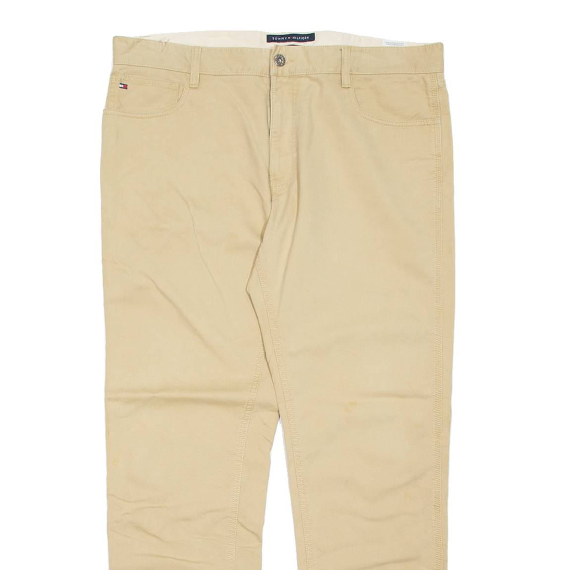 TOMMY HILFIGER Mens Trousers Beige Regular Straight W36 L32