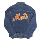 LEVI'S Mens Blue Denim Jacket XS Cotton Button Mets Logo Patch Classic Fit