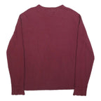 TOMMY HILFIGER Mens Maroon Cotton Crew Neck L Sweatshirt Long Sleeve Pullover