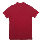 JACK WILLS Mens Red Short Sleeve Plain Polo Shirt M Cotton Classic Fit