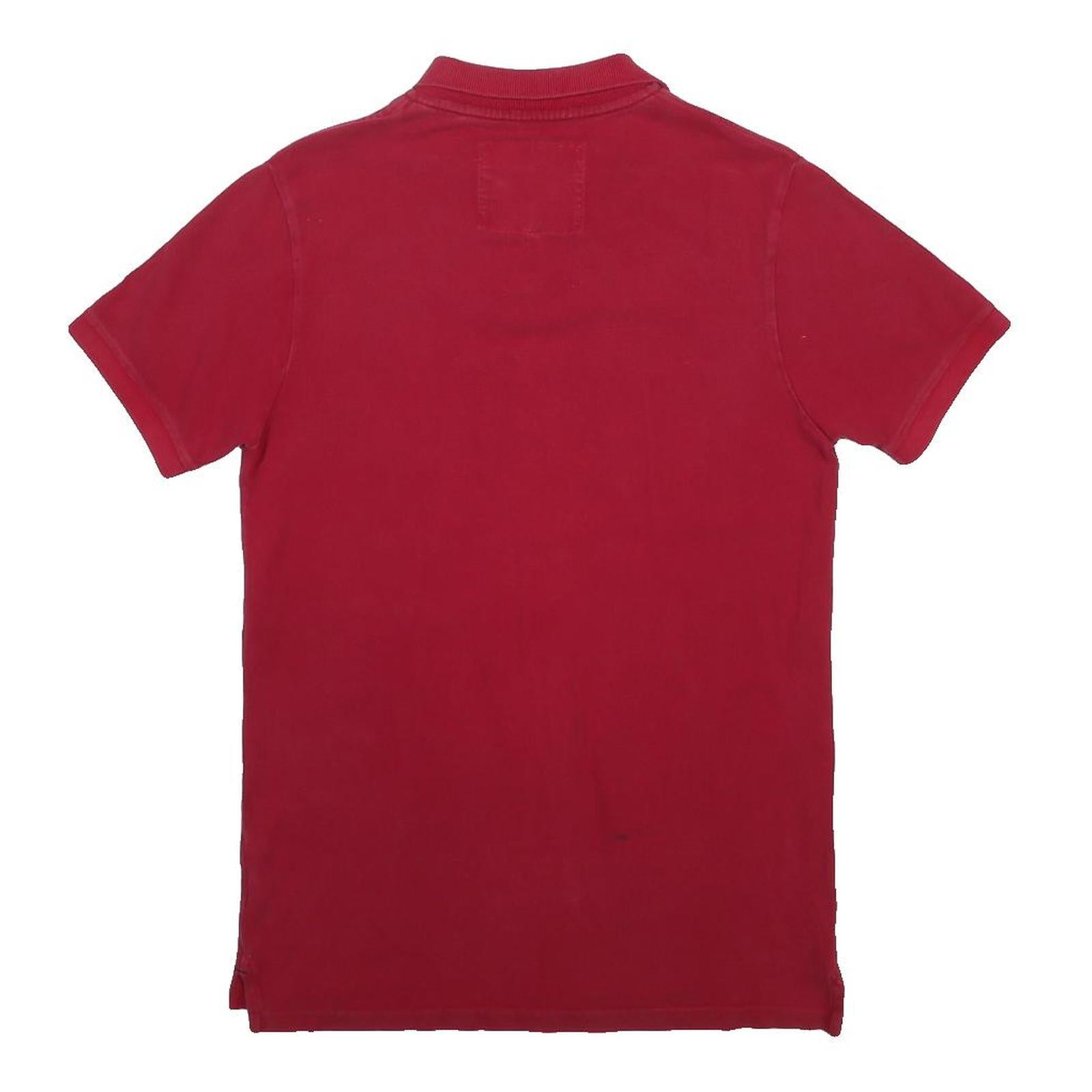 JACK WILLS Mens Red Short Sleeve Plain Polo Shirt M Cotton Classic Fit