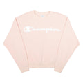 CHAMPION Womens Pink Crew Neck M Sweatshirt Long Sleeve Logo Pullover