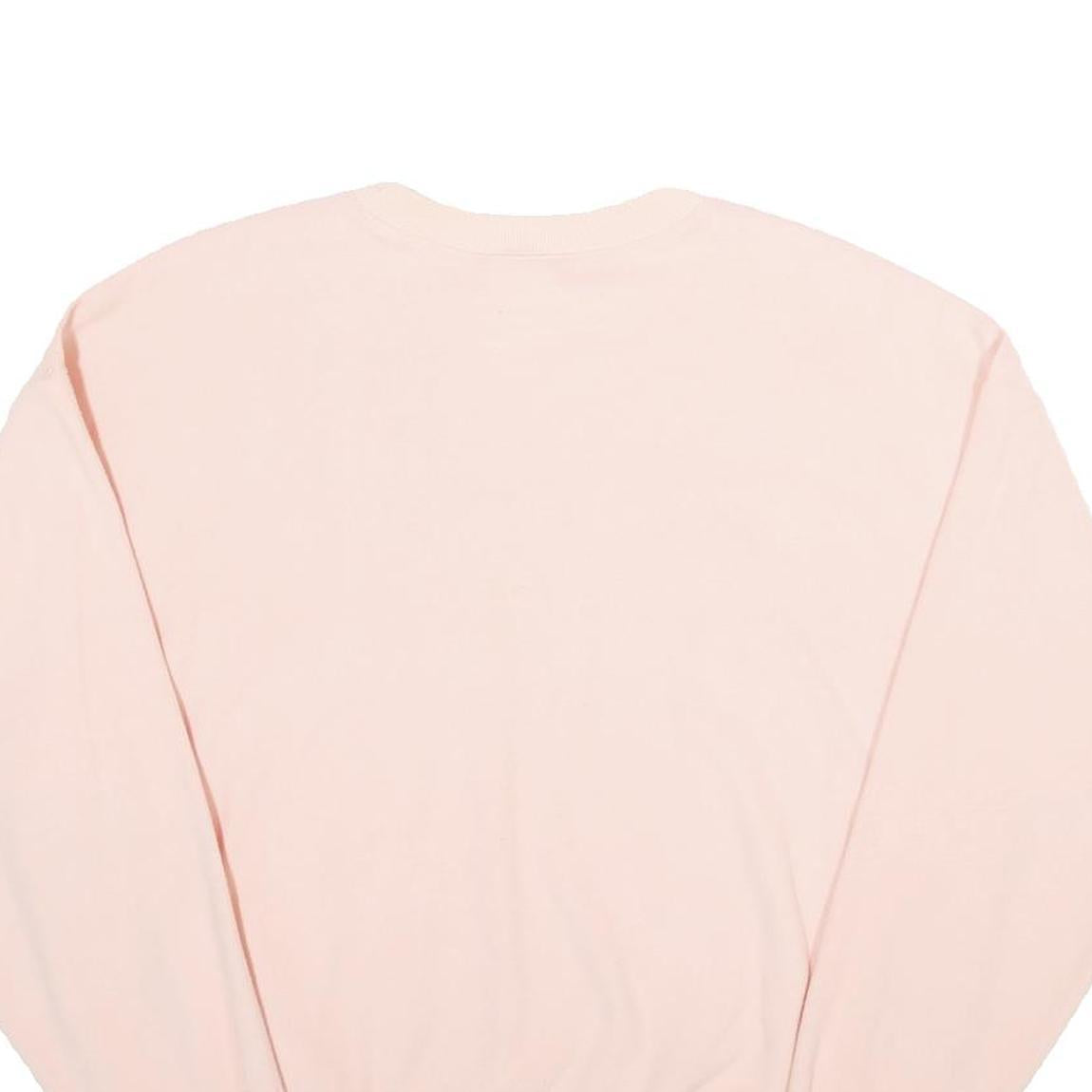 CHAMPION Womens Pink Crew Neck M Sweatshirt Long Sleeve Logo Pullover