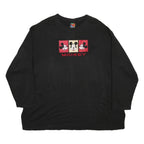 MICKEY UNLIMITED Womens Black L Cotton Blend Crew Neck Pullover Sweatshirt