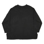 MICKEY UNLIMITED Womens Black L Cotton Blend Crew Neck Pullover Sweatshirt