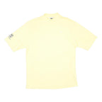 NIKE Mens Yellow Short Sleeve Round Neck Cotton Blend T-Shirt M Embroidered Logo