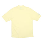 NIKE Mens Yellow Short Sleeve Round Neck Cotton Blend T-Shirt M Embroidered Logo