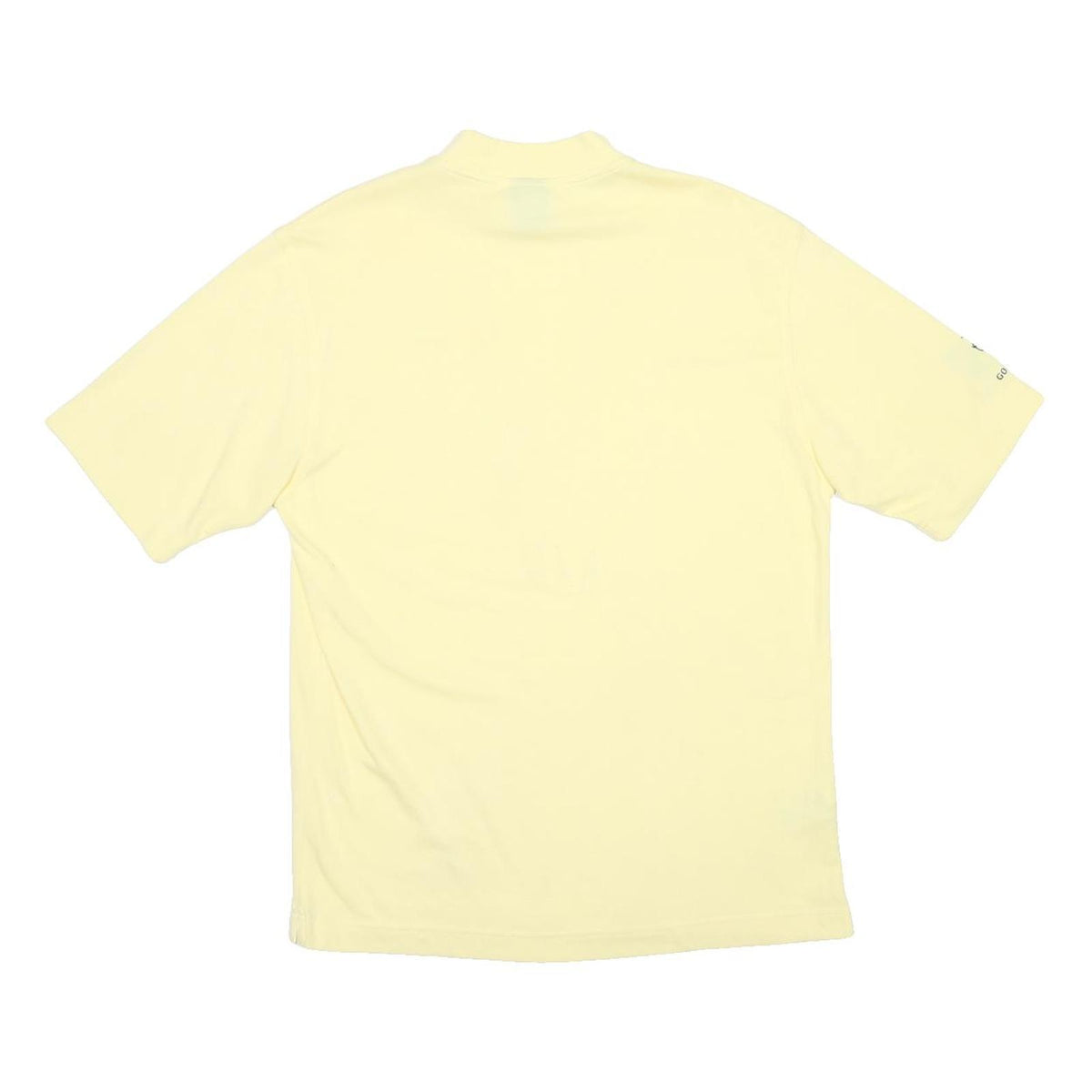 NIKE Mens Yellow Short Sleeve Round Neck Cotton Blend T-Shirt M Embroidered Logo