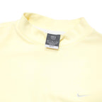 NIKE Mens Yellow Short Sleeve Round Neck Cotton Blend T-Shirt M Embroidered Logo