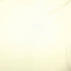 NIKE Mens Yellow Short Sleeve Round Neck Cotton Blend T-Shirt M Embroidered Logo