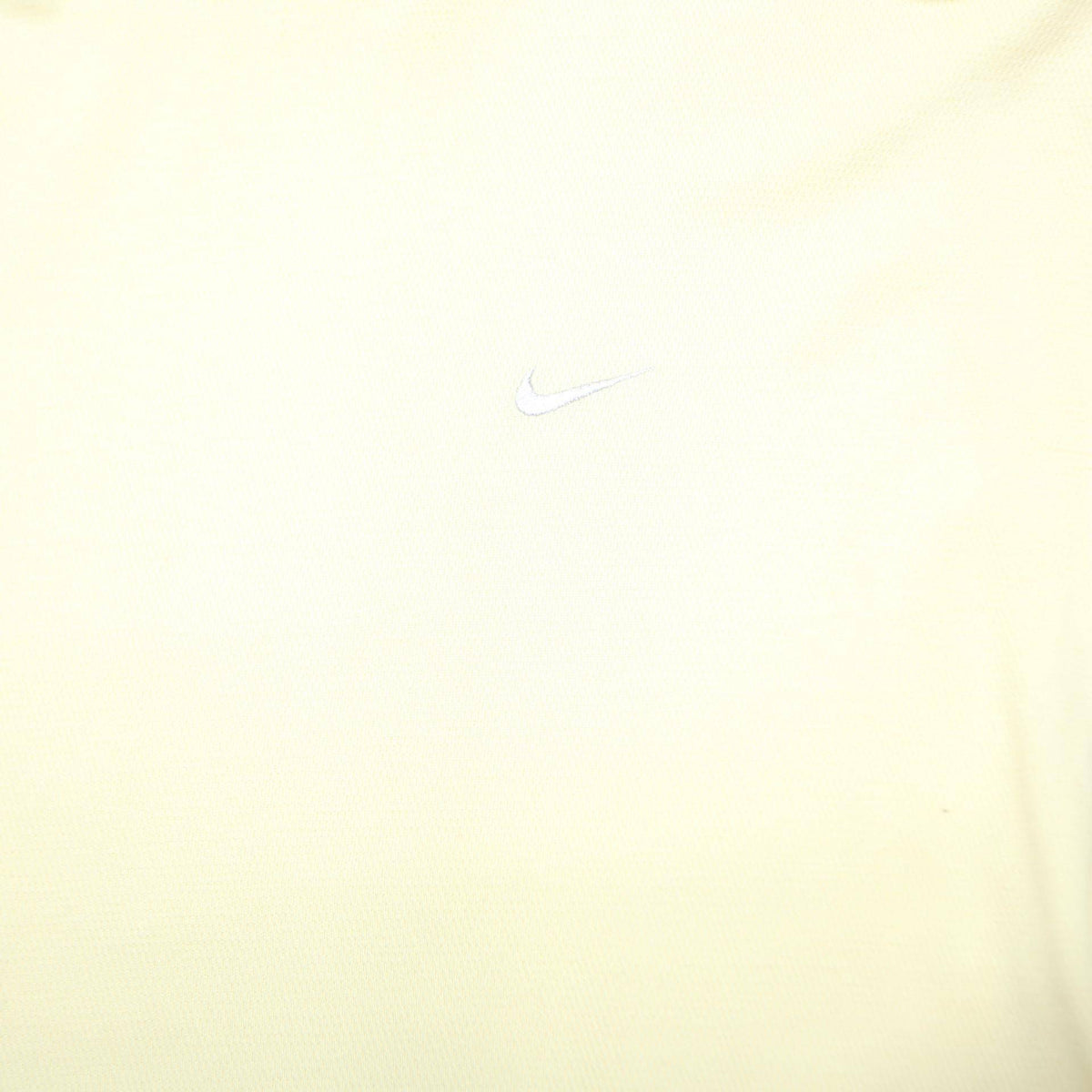 NIKE Mens Yellow Short Sleeve Round Neck Cotton Blend T-Shirt M Embroidered Logo