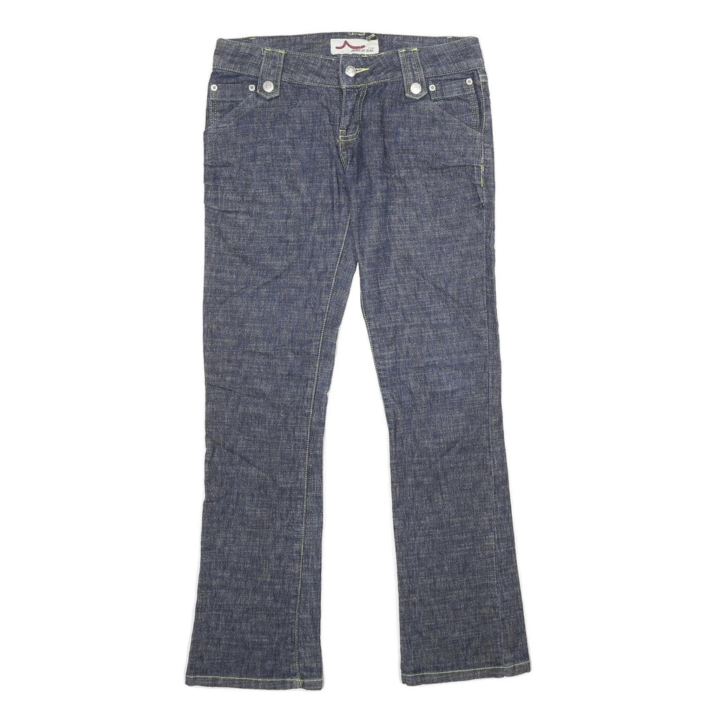 LONG GE BAO Womens Jeans Blue Regular Bootcut Denim Medium W32 L32 Fashion