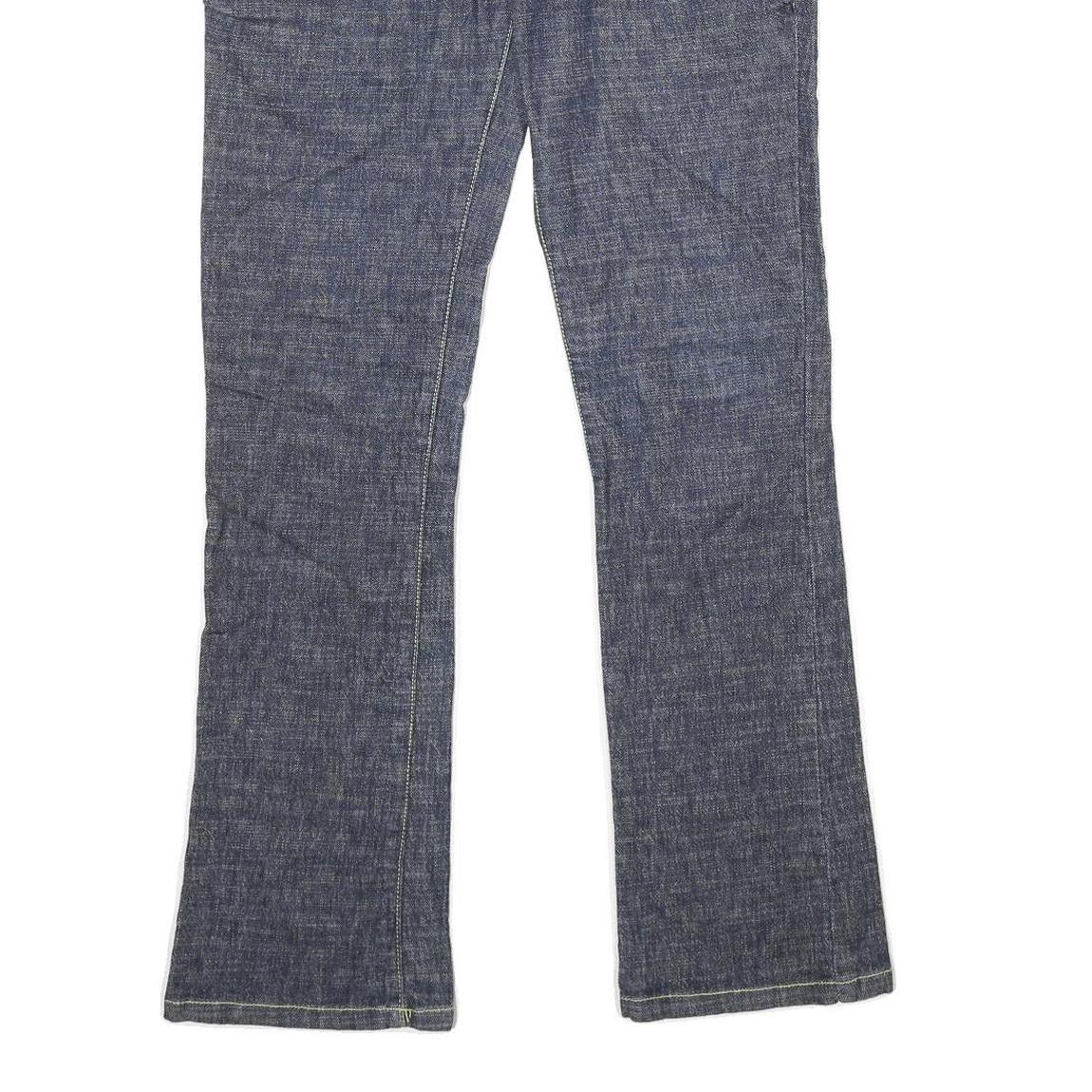 LONG GE BAO Womens Jeans Blue Regular Bootcut Denim Medium W32 L32 Fashion