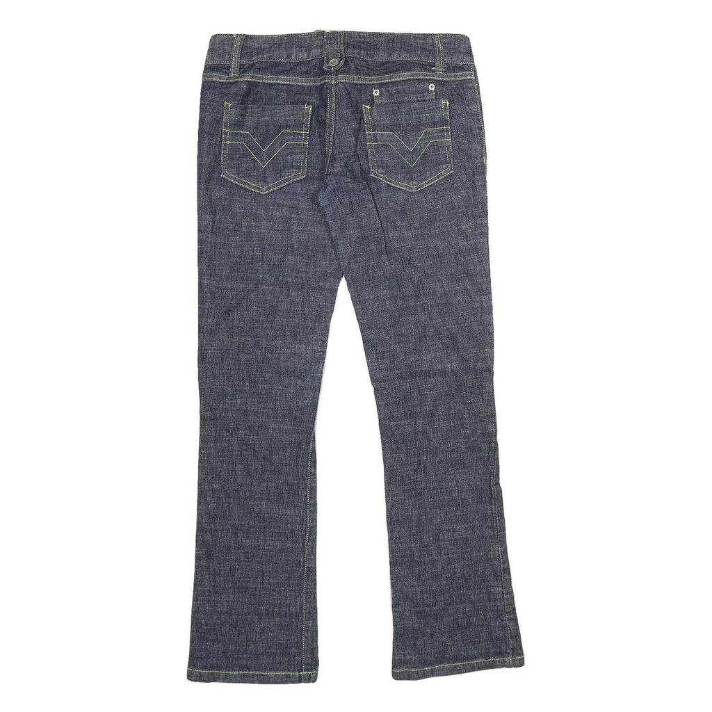 LONG GE BAO Womens Jeans Blue Regular Bootcut Denim Medium W32 L32 Fashion