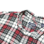 CHAPS Mens Red Black White Plaid Shirt XL Cotton Long Sleeve Casual
