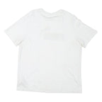 PUMA Mens White Black Logo T-Shirt L Short Sleeve Crew Neck Cotton Blend Casual