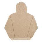 Womens Beige Fleece Hoodie L Comfortable Warm Oversized Pullover