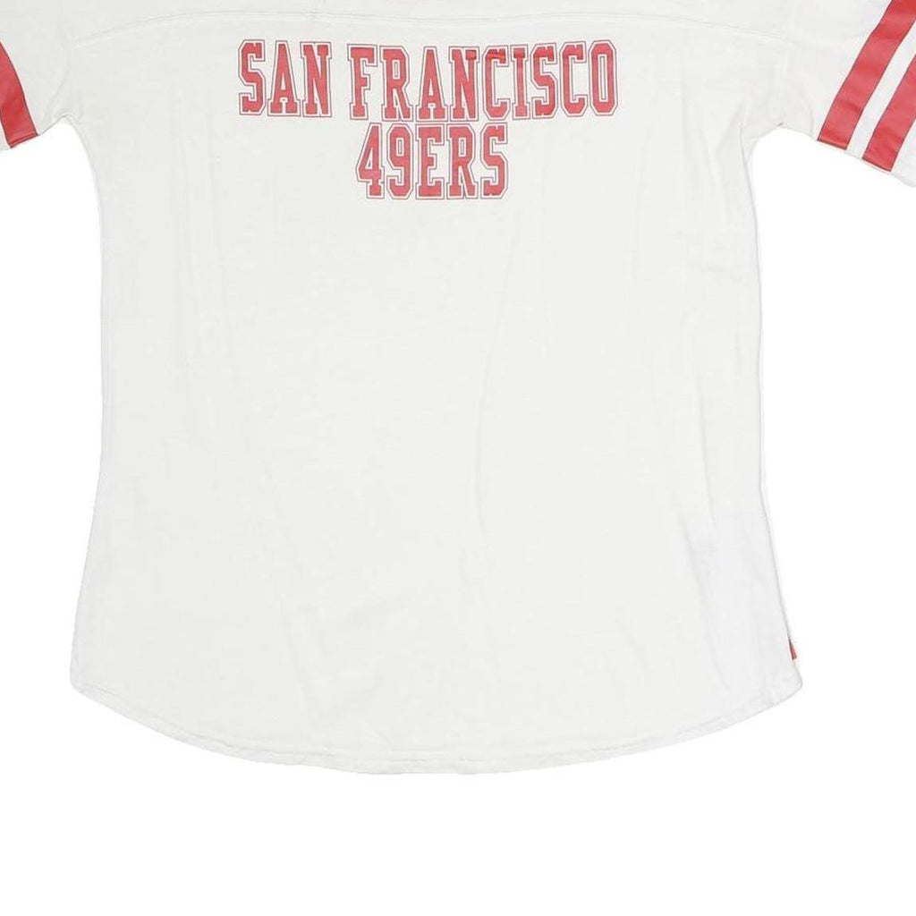 NFL Mens White & Red San Francisco 49ers Graphic T-Shirt L Short Sleeve Crew