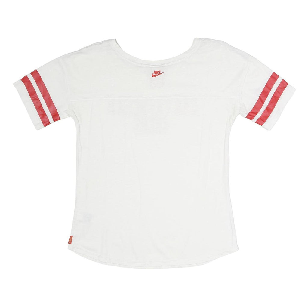 NFL Mens White & Red San Francisco 49ers Graphic T-Shirt L Short Sleeve Crew