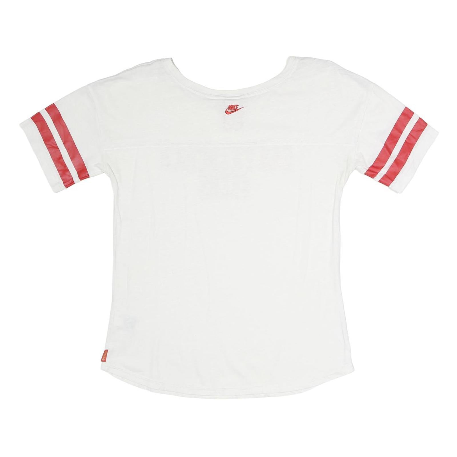 NFL Mens White & Red San Francisco 49ers Graphic T-Shirt L Short Sleeve Crew