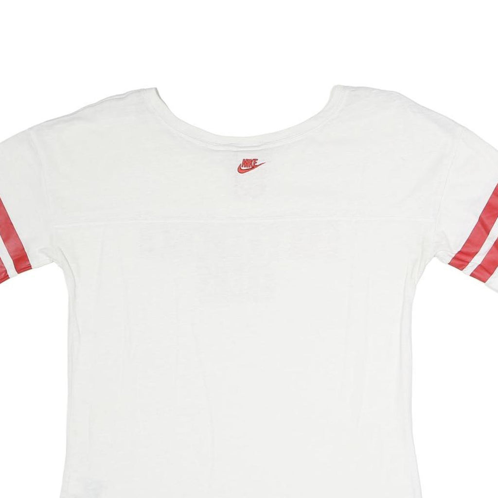 NFL Mens White & Red San Francisco 49ers Graphic T-Shirt L Short Sleeve Crew