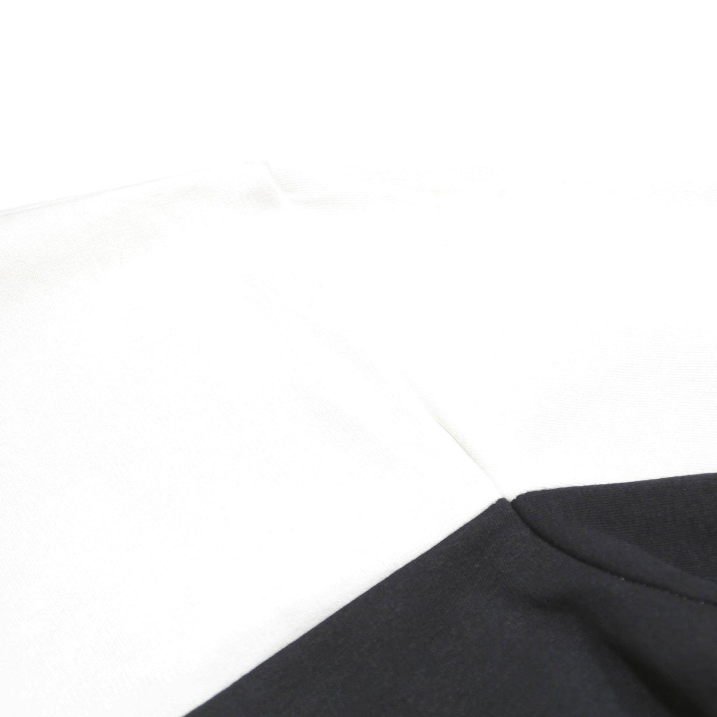 KANGOL Womens Black & White Sweatshirt Collared M Cotton Blend Half Zip Crop