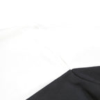 KANGOL Womens Black & White Sweatshirt Collared M Cotton Blend Half Zip Crop