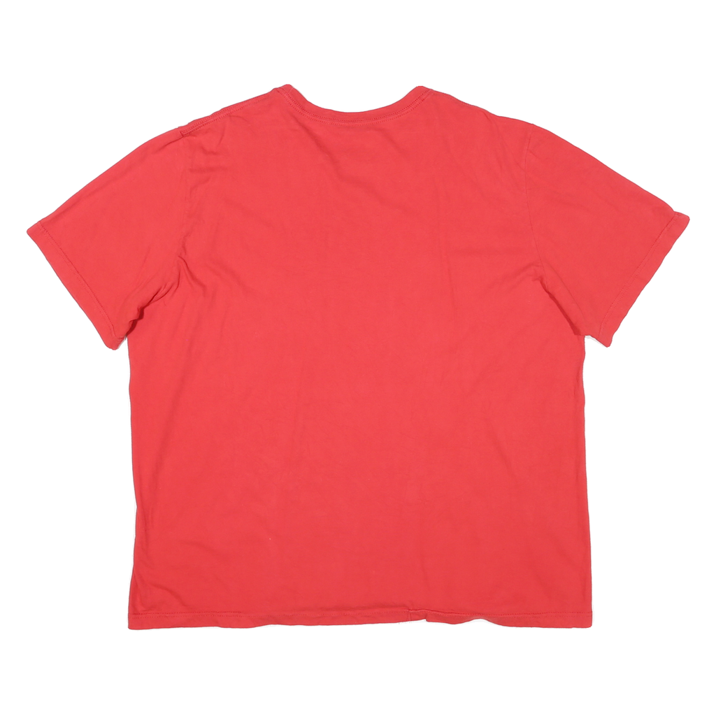 NIKE Mens Red Reds Know October Graphic T-Shirt 2XL Short Sleeve Crew Neck