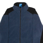 REEBOK Mens Fleece Jacket Blue Colourblock S