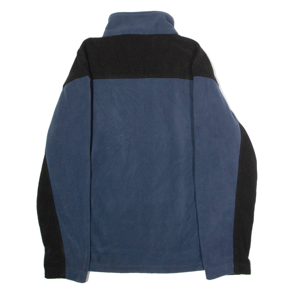 REEBOK Mens Fleece Jacket Blue Colourblock S