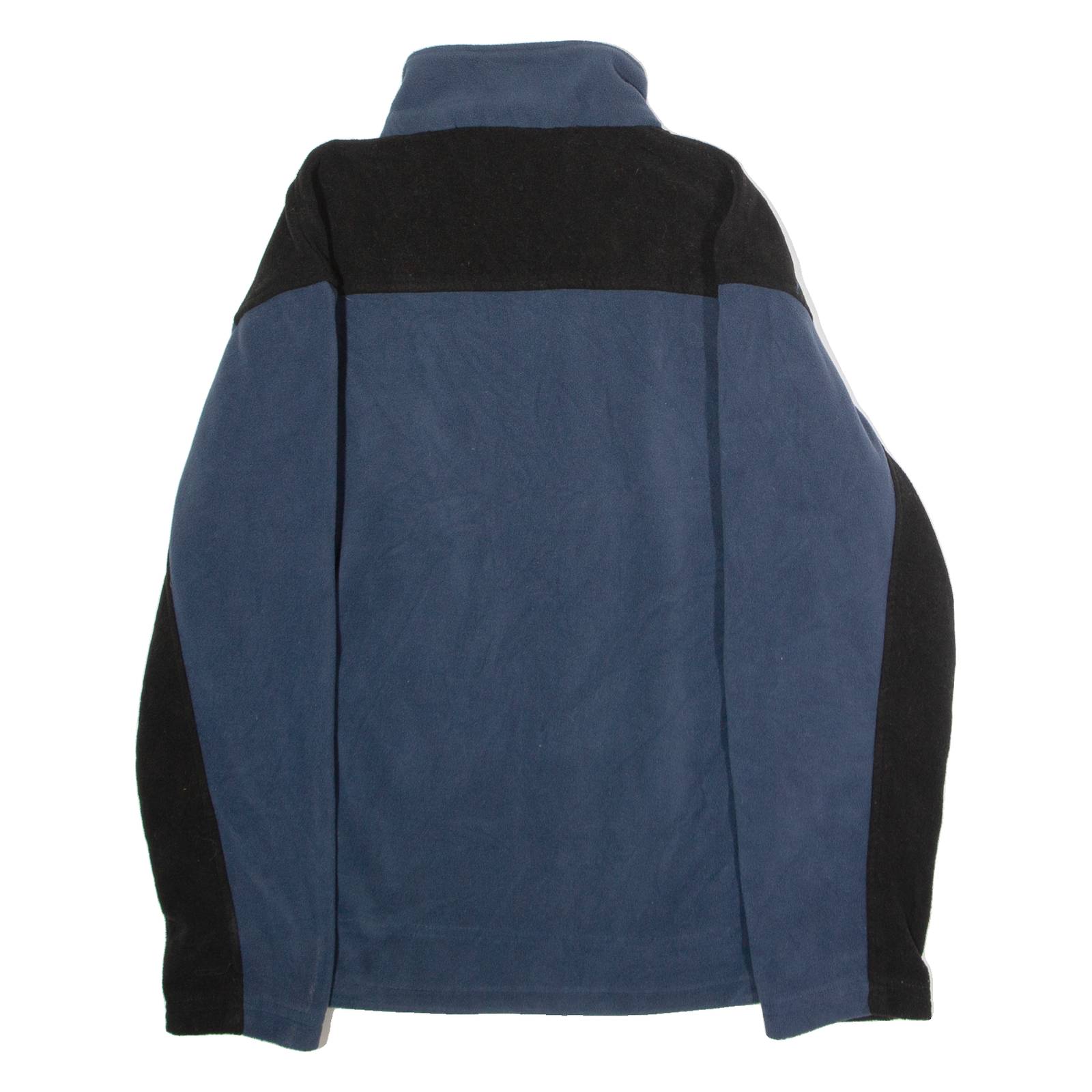 REEBOK Mens Fleece Jacket Blue Colourblock S