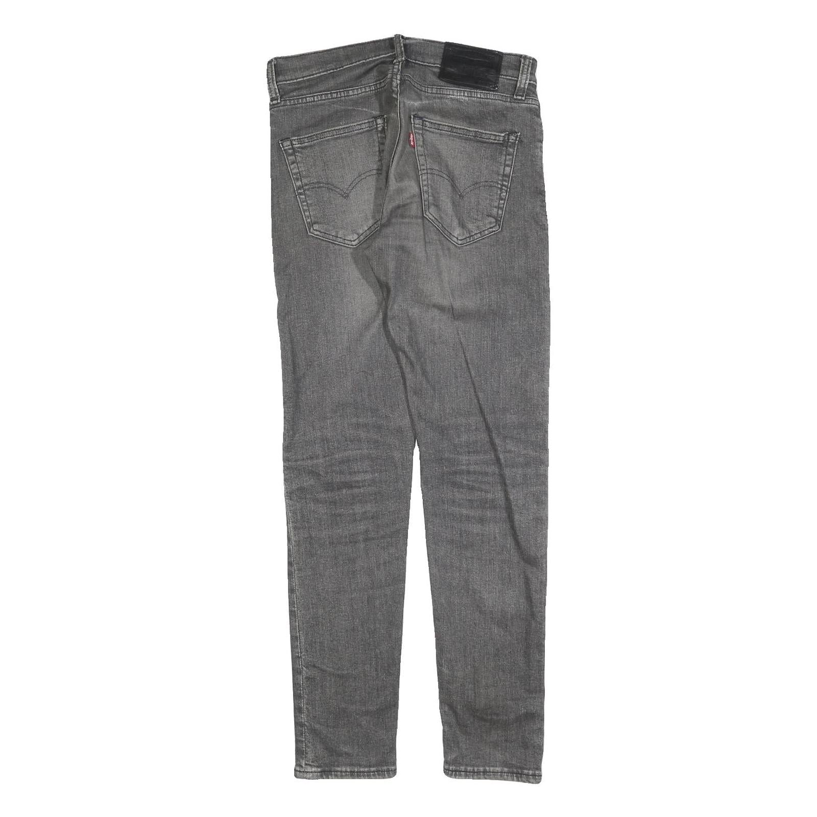 LEVI'S 512 BIG E Mens Grey Slim Skinny Denim Medium W28 L32 Zip Cotton Blend