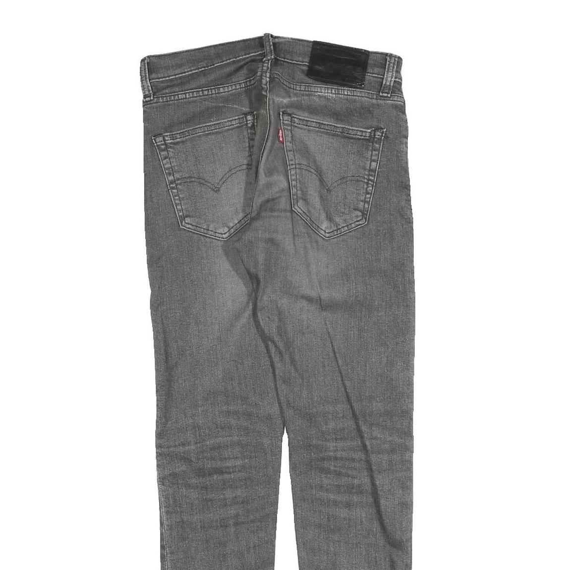 LEVI'S 512 BIG E Mens Grey Slim Skinny Denim Medium W28 L32 Zip Cotton Blend