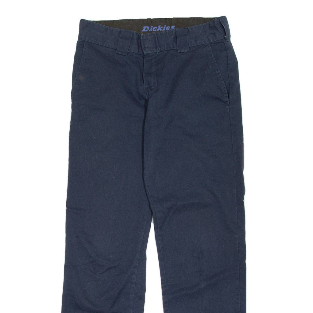 DICKIES Workwear Womens Trousers Blue Slim Tapered W28 L28