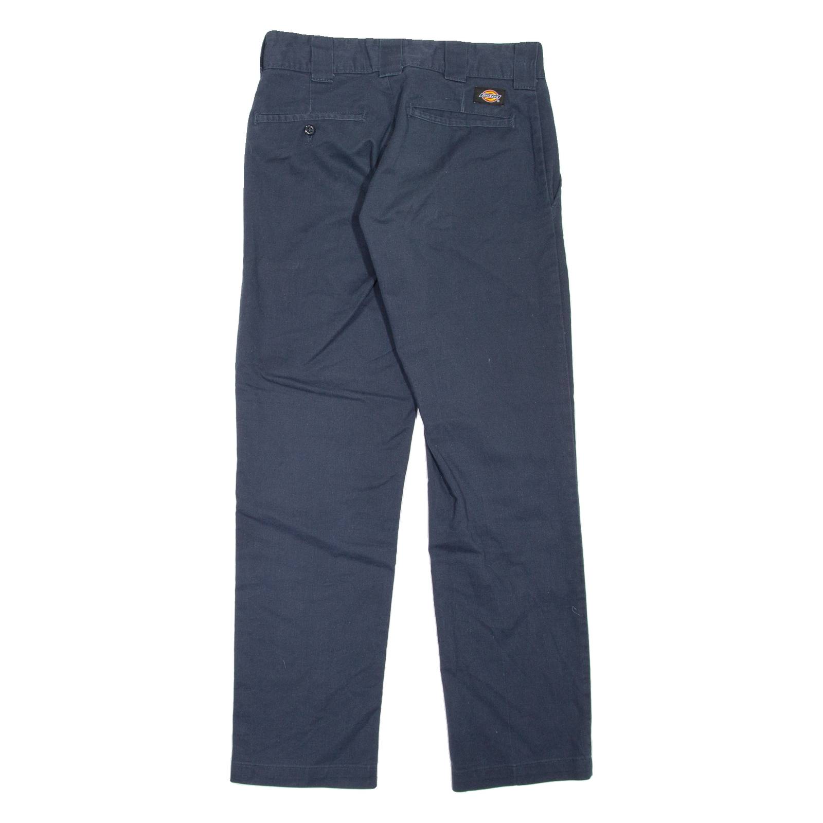 DICKIES Workwear Womens Trousers Blue Slim Tapered W28 L28