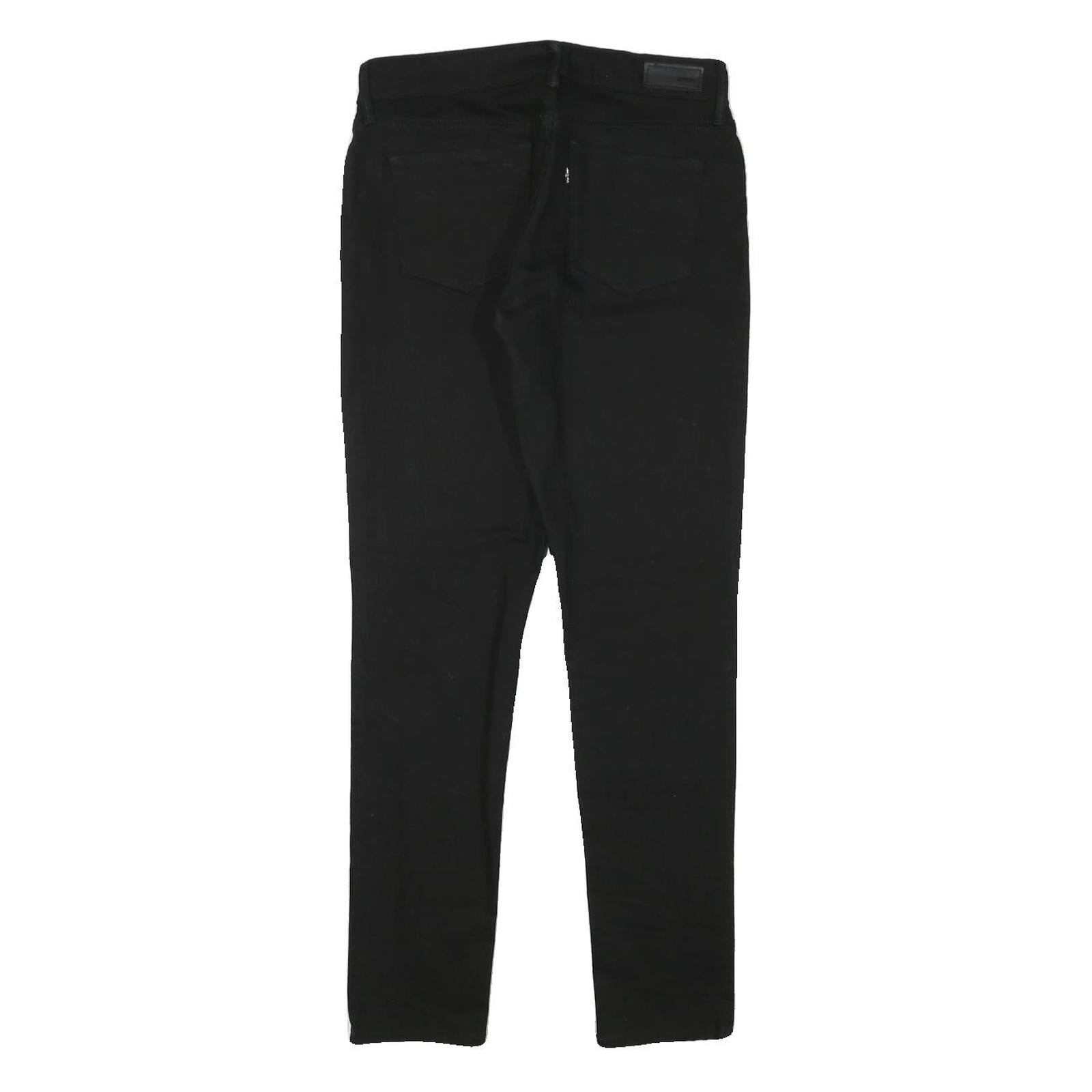 LEVI'S Womens Black Slim Skinny Denim Light W26 L28 Zip Cotton Blend Jeans