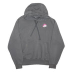 NIKE Womens Grey Hoodie S Cotton Blend Pullover Hooded Sweatshirt Sportswear