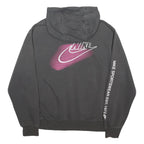 NIKE Womens Grey Hoodie S Cotton Blend Pullover Hooded Sweatshirt Sportswear