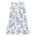 Womens Pleated Skirt White Long 90s Floral S