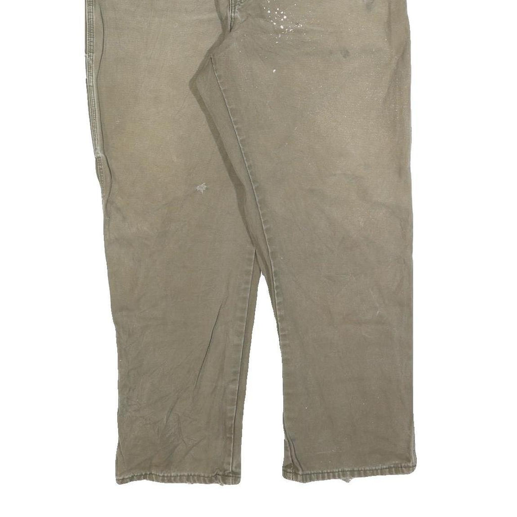 DICKIES Mens Relaxed Beige Cotton Blend Relaxed Fit Casual Trousers W38 L30